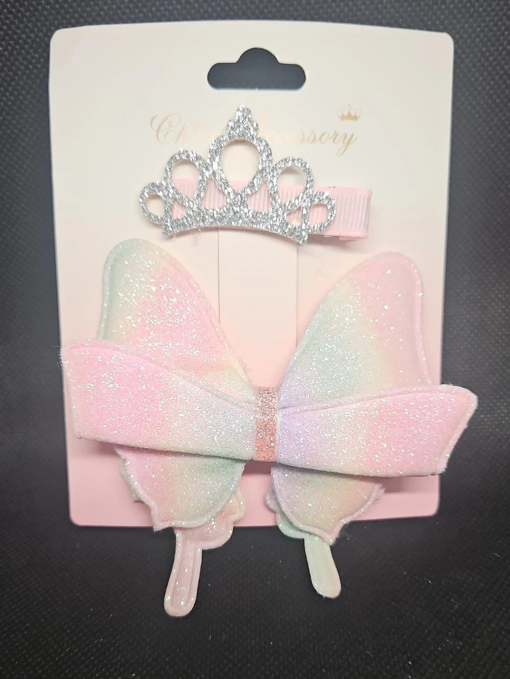 Pastel Pink Velvet Hair Bows - Set of Two